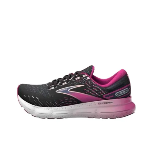 Brooks Glycerin 20 Амортизация Wa Дышащий Беговые кроссовки Женские Черный Фиолетовый