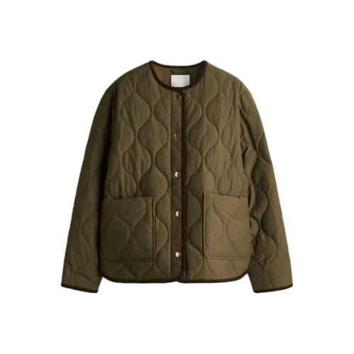 H M Темный хаки зеленый женский куртки