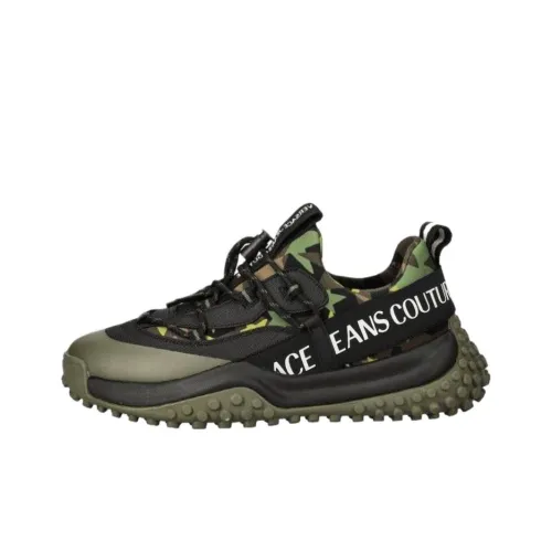 VERSACE JEANS COUTURE Низкий топ Повседневная обувь Мужская Черный Зеленый