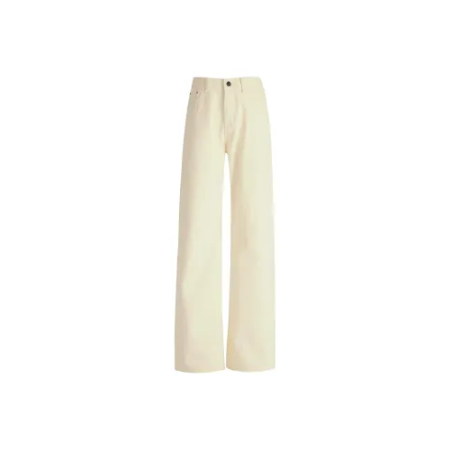 BELOVED STARRY Бежево-желтые Женские Джинсы