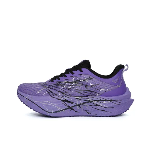 Jianjie Покрытие Поддержка Противоскользящие Низкие Кроссовки для Бега Унисекс Фиолетовые
