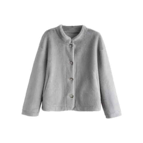 Tonlion Средне-серый Женские Меховые изделия