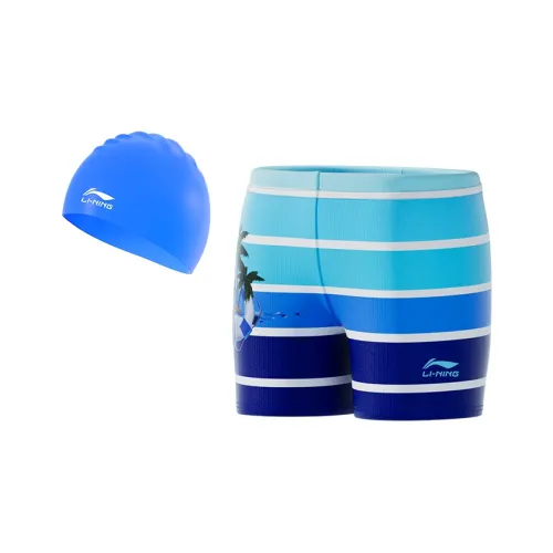 Подкладка 201 Синий [Плавки + Шапочка для плавания двухкомпонентный комплект] Купальники для детей