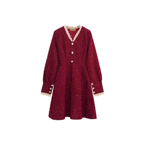 Yvetteclassic Длинное платье с длинными рукавами женское