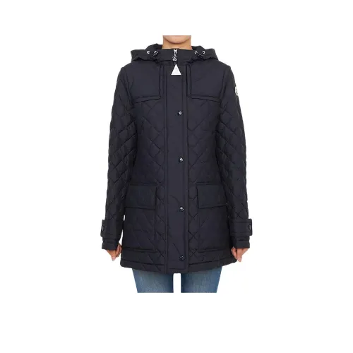 Moncler Темно-синий Синий Женский Пуховик