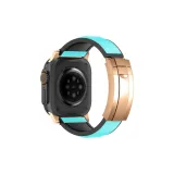 Бирюзовый [Розовое золото, складная застежка]