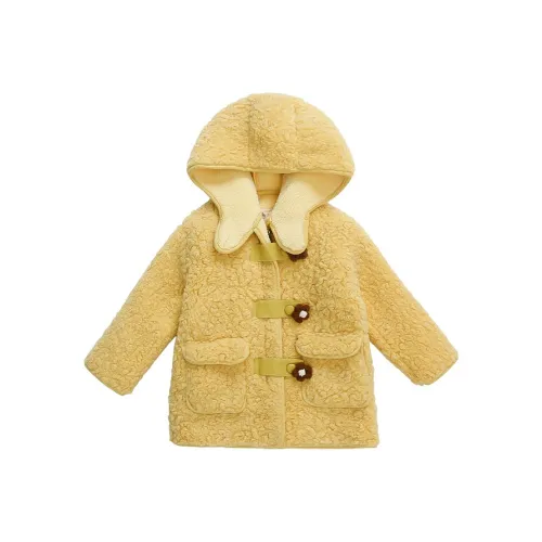 ZHIO Желтый Kids Шерстяное пальто