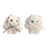 Розовый бант, кролик + леопардовый принт, бабочка, узел, кролик [2 шт]