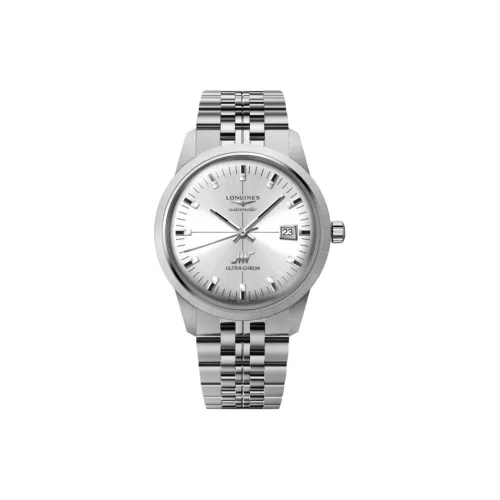 LONGINES Автоматический Механический Механизм Мужские Классические Винтажные Часы 40 мм Серебряные