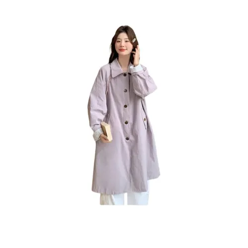PZHK Фиолетовый Женские Тренч