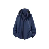 Темно-синий, синий, улучшенный, утолщенный, с флисовой подкладкой, съемный