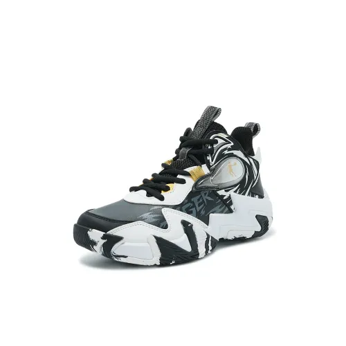 QIAODAN Basketball Collection Детские баскетбольные кроссовки Высокий топ Черный Джордан Белый Унисекс