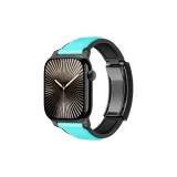 Бирюзовый с черной складной застежкой