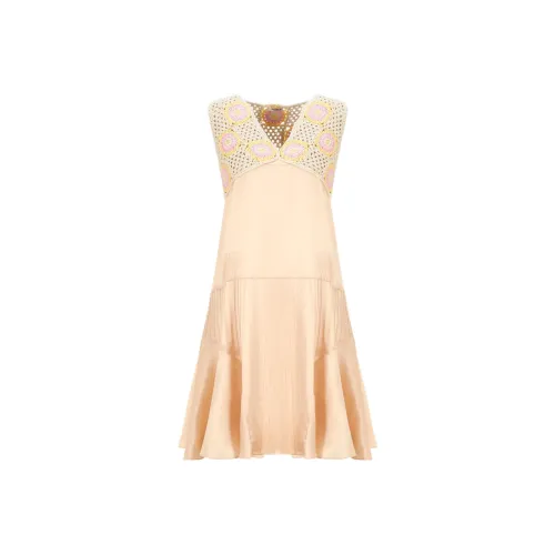 MIU MIU FW22 Без рукавов Платье Женское Розовое
