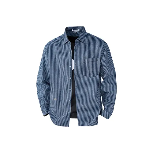 FAIRWHALE Длинный рукав мужская рубашка