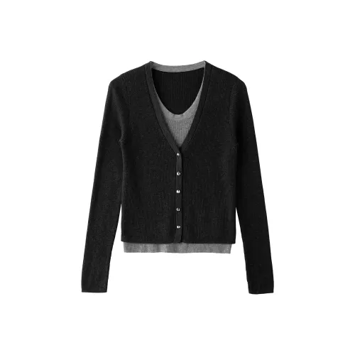 ZHEXI Фотиния Угольный Серый Женский Трикотаж