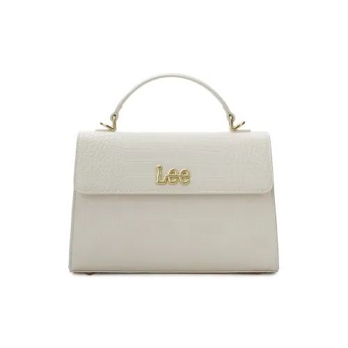 Lee ПУ (полиуретан) Одно плечо Сумка Стандартная Женская Бежевая Белая