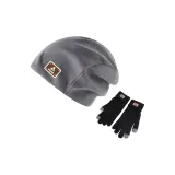 Серый цвет, шляпа + черный цвет, перчатка