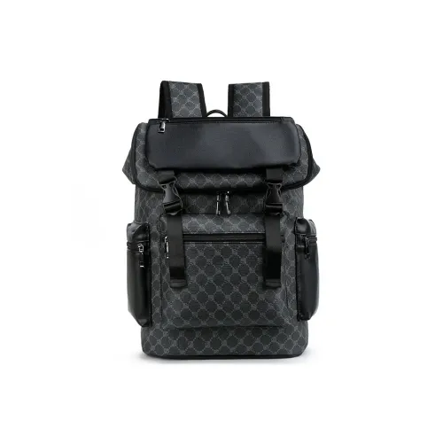 TANLU Nylon Backpack Large Men's Black TANLU Нейлоновый рюкзак большой мужской черный
