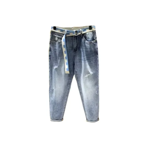 CAT'S PAW Синий Унисекс Джинсы