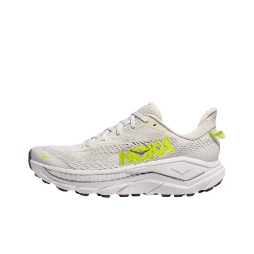 HOKA ONE ONE Challenger 8 Дышащие Поддерживающие Беговые Кроссовки Мужские Белые Зеленые