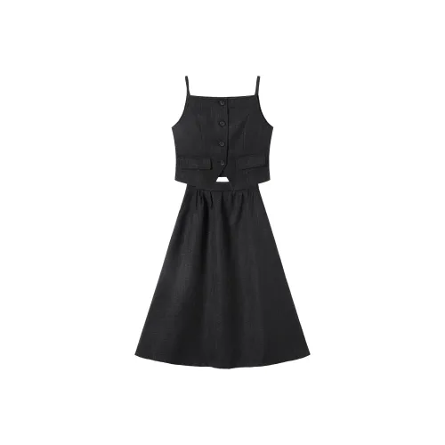 DIALOGUE Алмазный черный женский комплект с юбкой