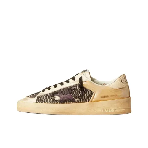 Golden Goose Stardan Амортизация Низкие Кроссовки для скейтбординга Мужские Бежево-черные