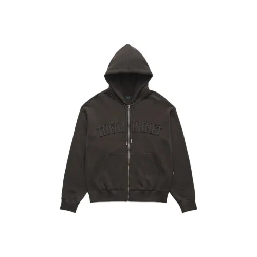 The Barnnet FW25 Eight Молоко OVERSIZED Forde Sweat ZIP UP Толстовка Куртка_Уголь Куртки Пальто Унисекс