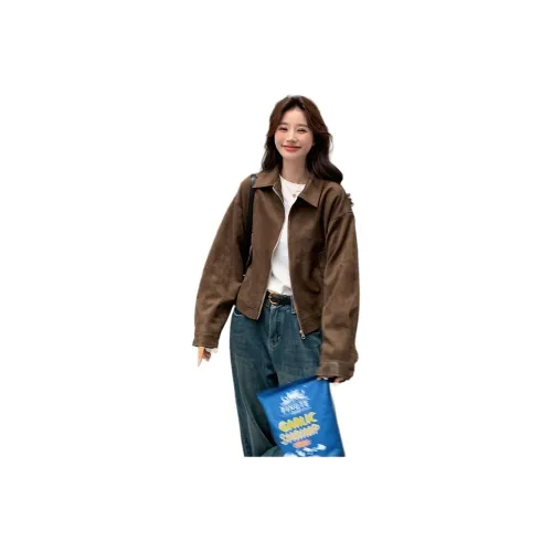 MORii Коричневый Внутренний слой Женское короткое пальто