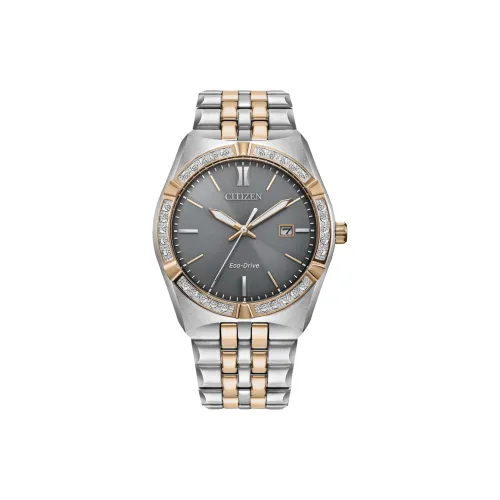 CITIZEN Eco Drive Series Светильник Кварцевый механизм Нержавеющая сталь Ремешок Часы 40 мм Мужские часы Серый циферблат