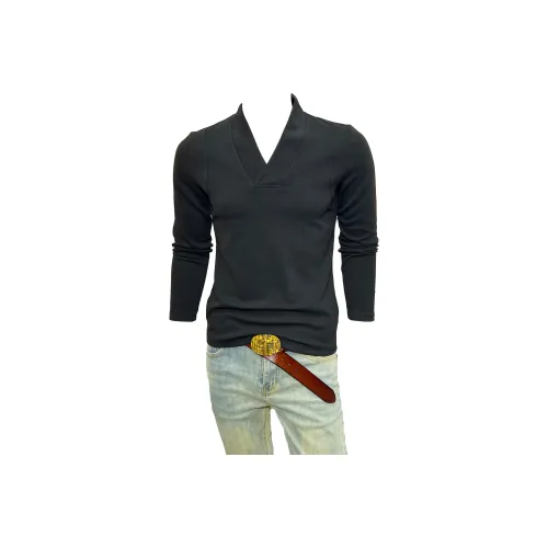 CVOOOER Длинный рукав Т-рубашка Мужская