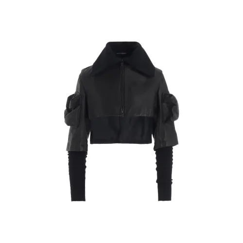 Yohji Yamamoto Femme FW25 Лошадь Замша Рифленая SLV Короткий Куртка Кожа Куртка Женская