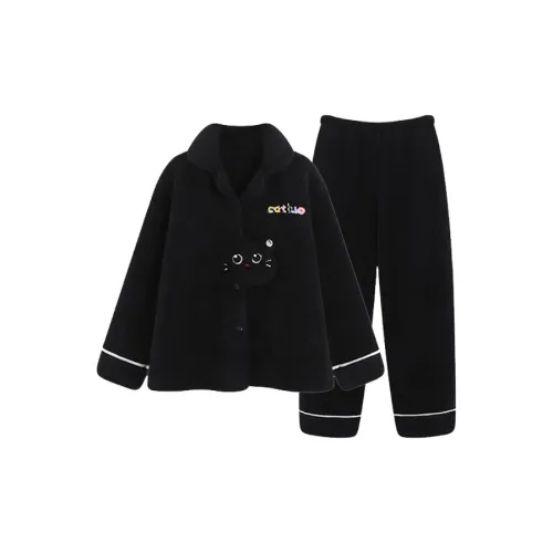 Meter Little Черный кот Женские Пижамные комплекты