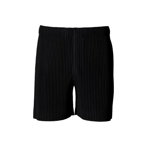 Homme Plissé Issey Miyake Черные Мужские Повседневные Шорты