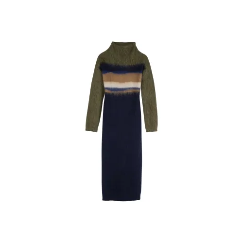 LONGCHAMP Длинное платье с длинными рукавами женское