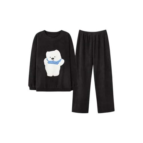 FOSS PHIL JR9266 Пара Плюшевый Медведь Мужской Мужской Пижамные Комплекты