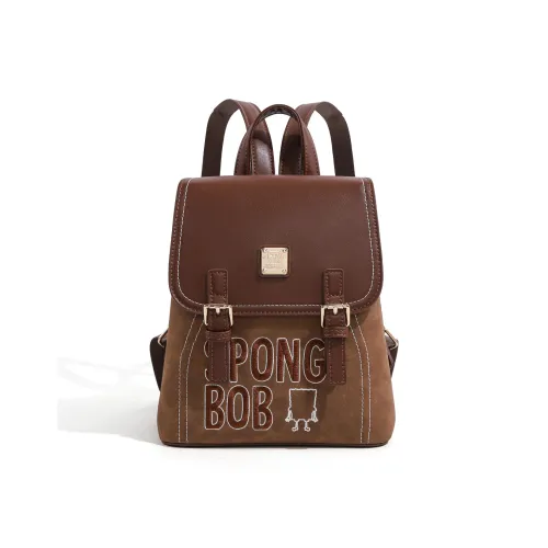 SPONGEBOB SQUAREPANTS ПУ (полиуретан) Рюкзак Стандартный Унисекс Золотисто-коричневый