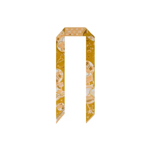 LOUIS VUITTON Шелковые шарфы Женские Коричневый