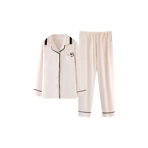 TLXT Бежевый Черный Белый Женские Пижамные Комплекты