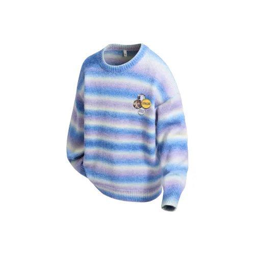 Dunhuang Museum Теплый RHYTHM Синий фиолетовый Унисекс Свитера