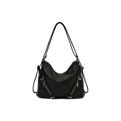 RUIPAI ПУ (полиуретан) Рюкзак Обычный Женский Мотоцикл Черный Винтажный Кофейный Фундук Коричневый Элегантность Бежевый