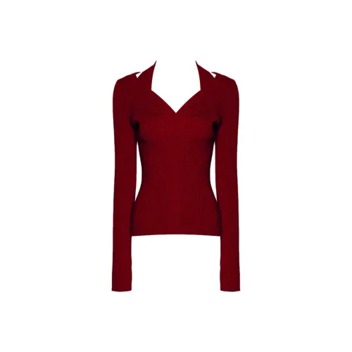 DPLAY Винтажный красный Женский Трикотаж