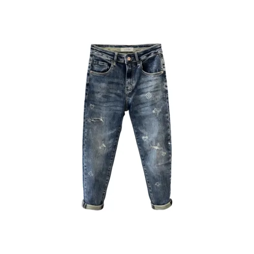 CAT'S PAW Синий Унисекс Джинсы