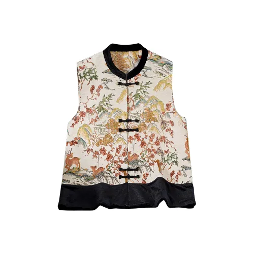 TOUCH Жилет Женский Абрикосовый с Цветочным Узором С принтом