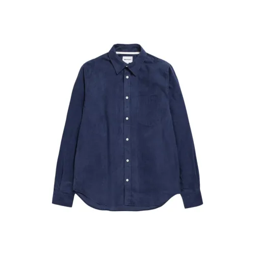 NORSE PROJECTS Мужские рубашки морского синего цвета