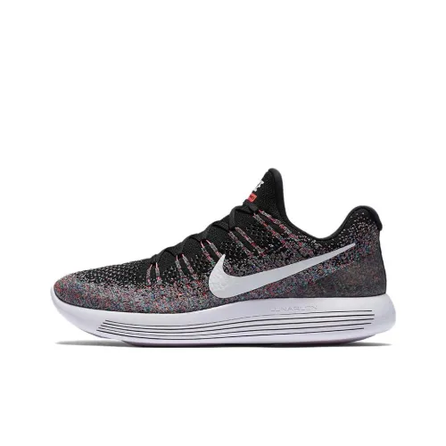 Nike LunarEpic Flyknit Дышащие и противоскользящие повседневные беговые кроссовки для мужчин черные