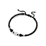 Браслет "Счастливый клевер" (черный)