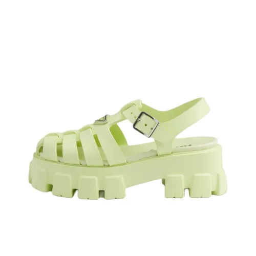 PRADA Римские сандалии 5,5 см Женские Зеленые