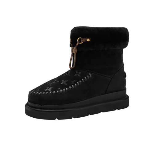 LOUIS VUITTON SKI Коллекция лыжного снаряжения SS26 Cortina Короткие сноубутсы Женские Черные