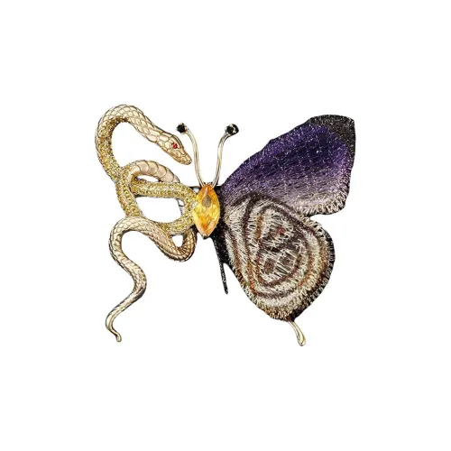 Фиолетовый медный сплав броши унисекс